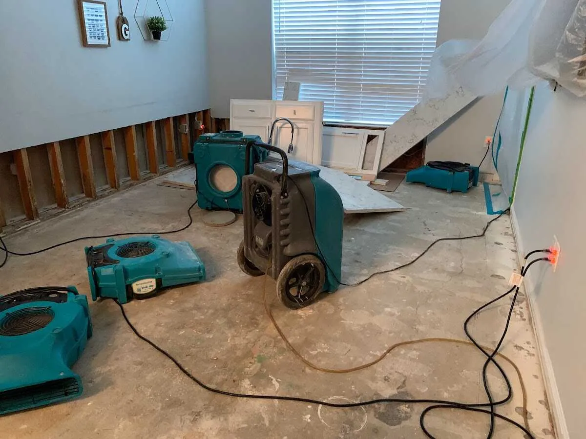 Dehumidifier in flood-cut room for Water Extraction & Removal in Libertyville